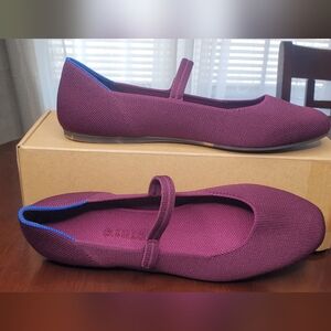 ROTHY'S THE SQUARE MARY JANE PLUM Purple Flats